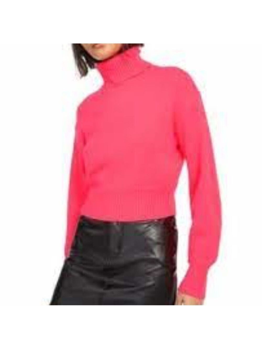 Bar III Cropped Turtleneck Sweater